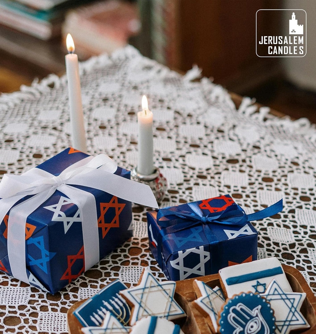 Jerusalem Candles - Traditional Shabbos Candles - 3 Hour - 2-Pack x 72 Candles (144 Candles)