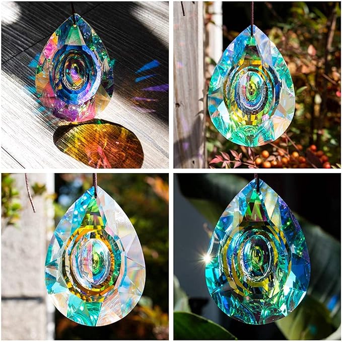 H&D HYALINE & DORA 89mm/3.5in Hanging Chandelier Crystals Prisms for Window Suncatchers Chandelier Parts Rainbow Maker Pendants