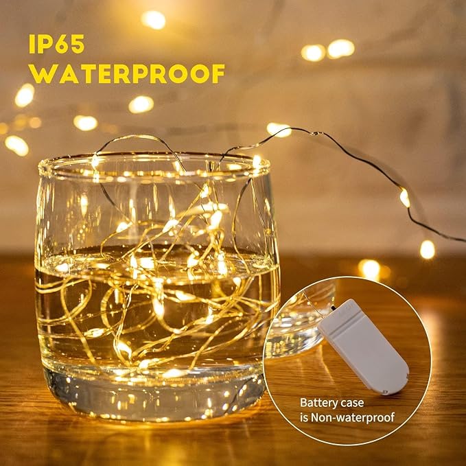 Fairy Lights Battery Operated String Lights - 12 Pack 7ft 20 LED Silver Wire Firefly Lights for Mason Jars DIY Picture Walls Shelves Arts Crafts Trees Branches Bedroom Wedding Party Decor(Warm White)