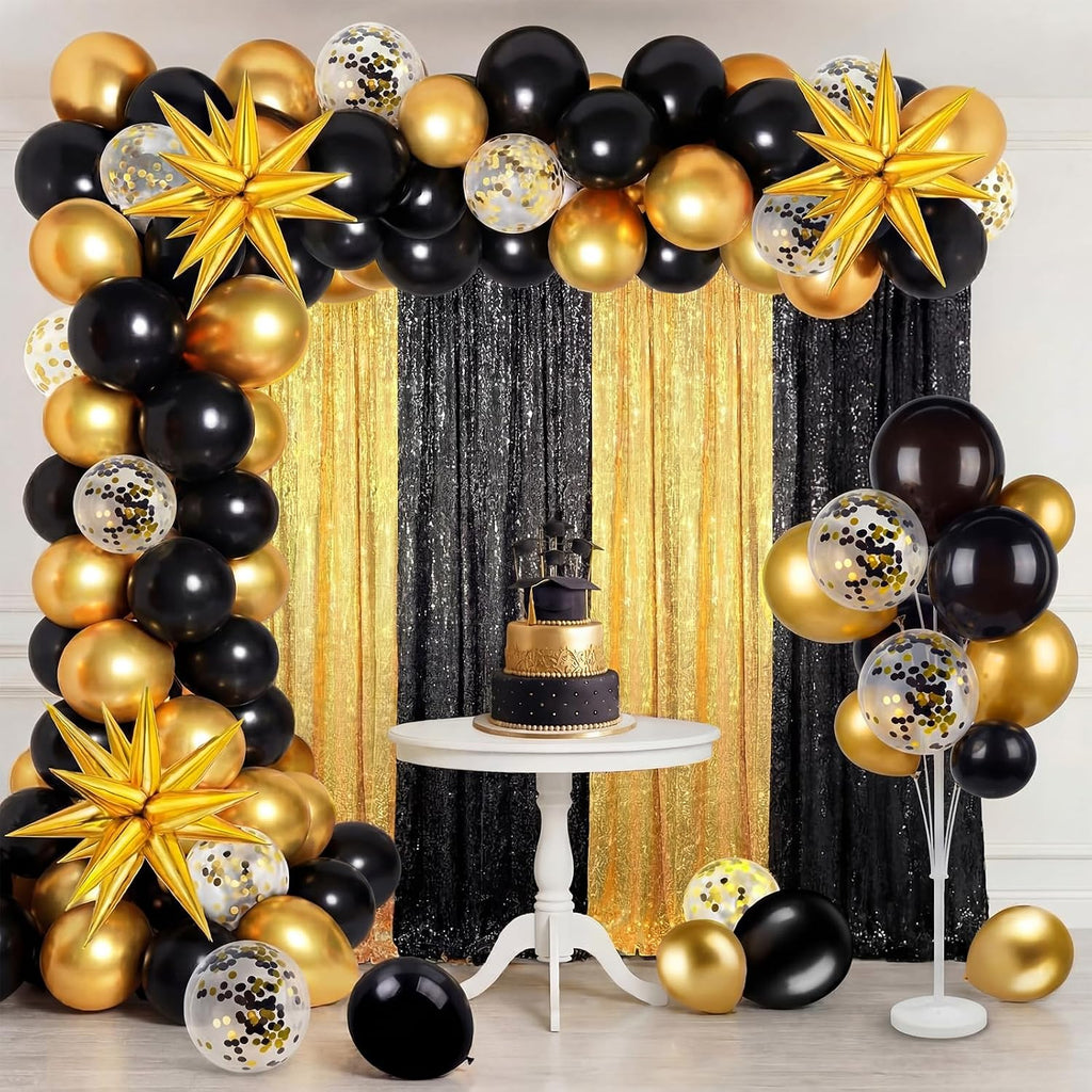 capoda 142 black and gold party decoration, 4, side view