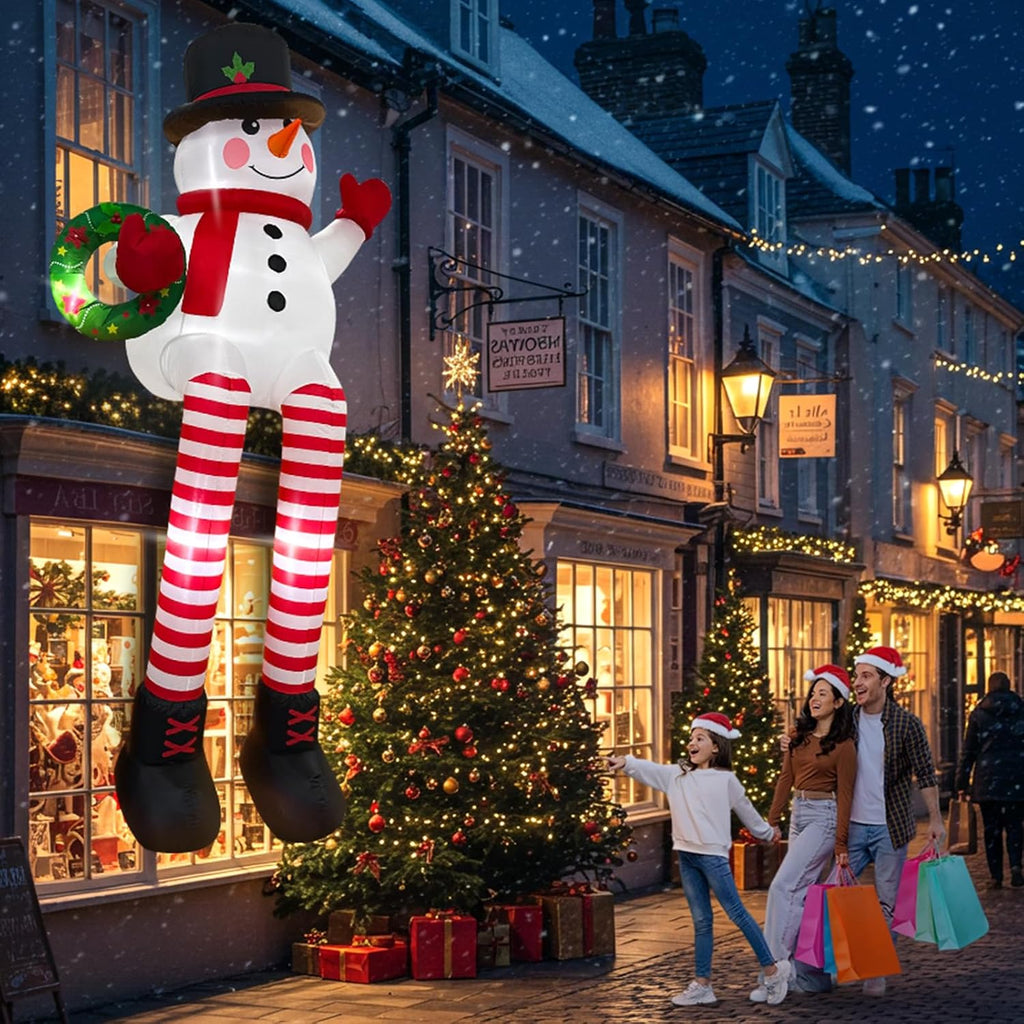 ourwarm 10ft giant christmas inflatables, sitting inflatable snowman, package contents