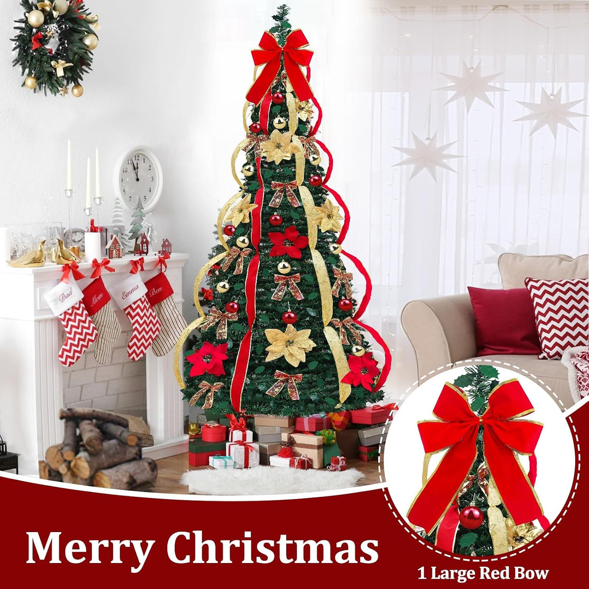 6.5 ft pop up christmas tree,prelit 200 warm, package contents