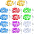 Brightown 14 Pack 6 Color LED Fairy Lights Battery Operated String Lights, 7 ft 20 LED Waterproof Silver Wire Twinkle Lights