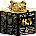 Joycard 65th Birthday Card for Women Men, 3D Pop Up Happy Birthday Gift for Mother Dad, Funny 65 Year Old Birthday Decorations for Wife Husband, Back in 1961 Laser Gold Retro Theme
