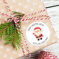 callie moment Personalized Christmas Stickers, Custom Name Waterproof Christmas Gift Tags for Gift Box Holiday Decorations, Stockings, Party Favors (Santa Claus 4)