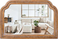 36x24 inch farmhouse arch wall mirror wood beaded, main product view