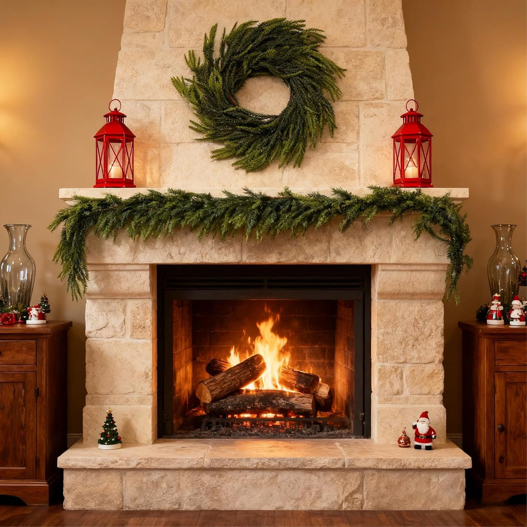 artificial norfolk pine garlands, set of 2 –, main product view
