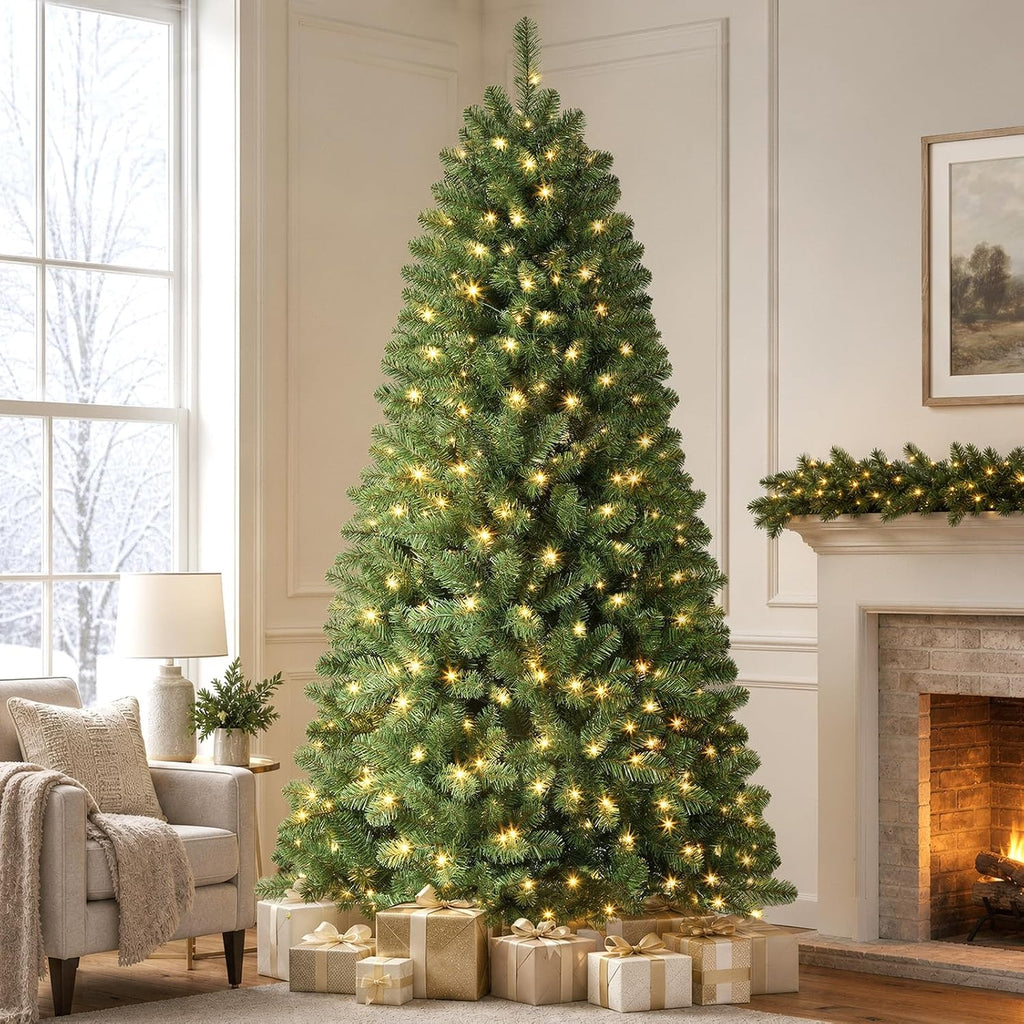 alupssuc 6ft prelit christmas tree, warm white lights, main product view