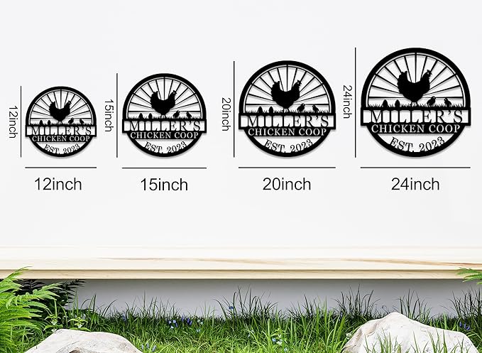 Hen House Coop Sign, Custom Chicken Coop Signs, Custom Chicken Farm Metal Sign, Family Name Metal Sign for Farm House, Our Little Coop Sign Metal Sign