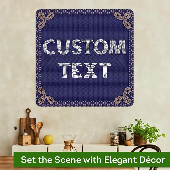 Custom Sign, Custom Street Sign, 11 Font Colors, 13 Font Styles, 4 Hole Options, 22 Sizes, 30x30 Inches, Rust Free DiBound, Fade Resistant, Made in USA by My Sign Center (Fauxsaic 1)