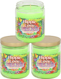 Smoke Odor Exterminator 13 oz Jar Candles Hippie Love, (3) Set of Three Candles. | Set of 3 Candles