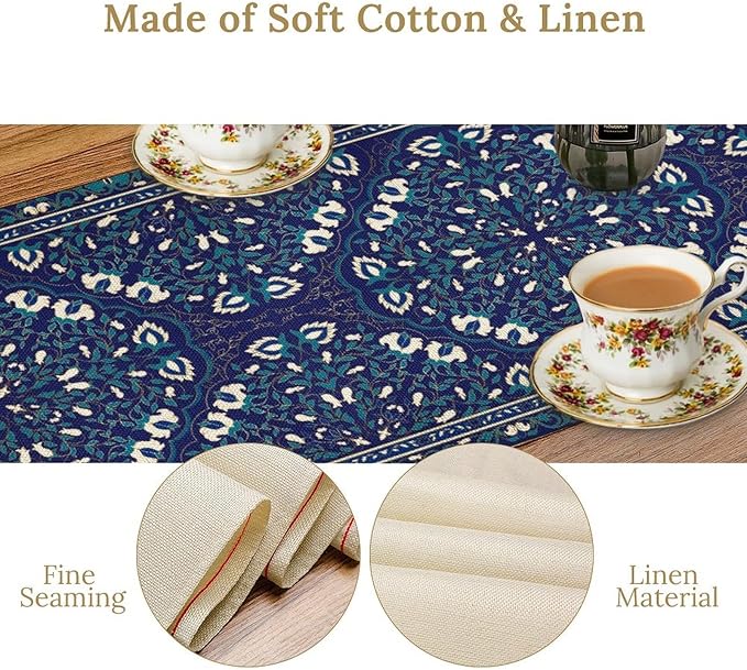Farmhouse Vintage Flower Table Runner Morris Floral Farmhouse Rustic Coffee Kitchen Home Dining Party Table Decor 13x90in