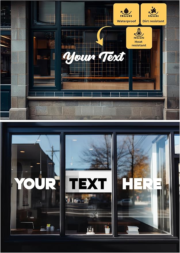 Custom Window Lettering - Custom Vinyl Decal Sticker Letters - Custom Decal Text Sticker - Personalized Vinyl Text Decal for Window