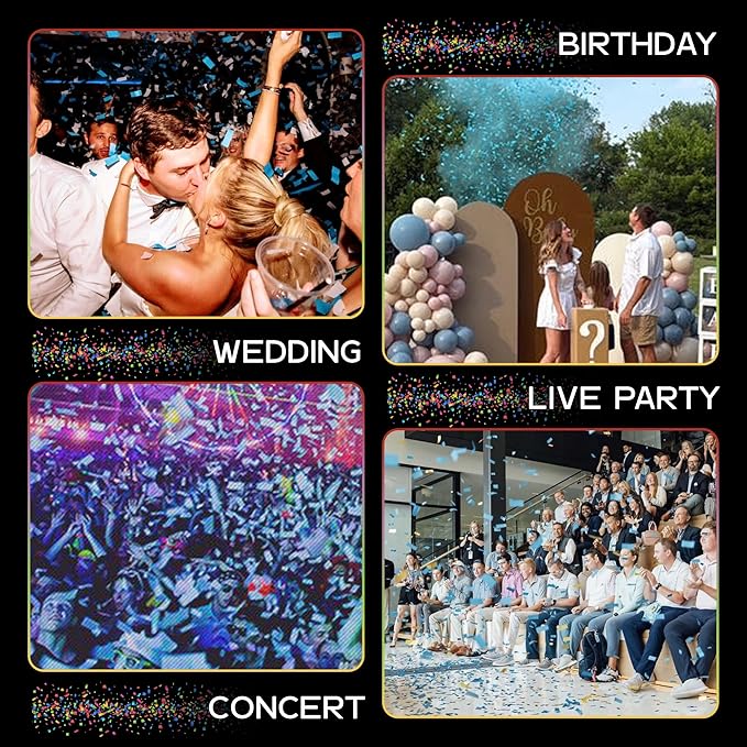 Ultimate Confetti, Turquoise Color Biodegradable Confetti - Rectangular Fluttering Tissue Paper Confetti for Cannon and Launcher use – Best for Wedding, Parties, Concerts and Live Events - 1 lb, 16 oz