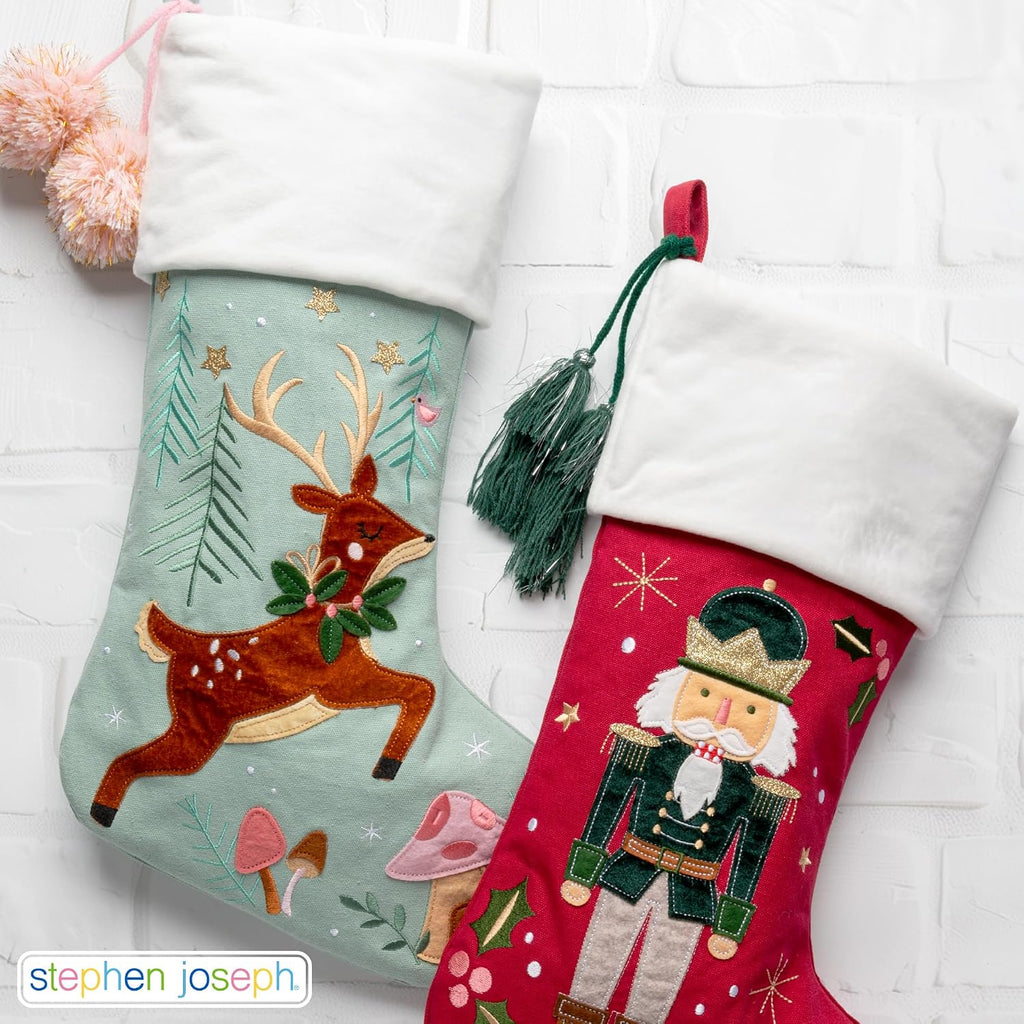 Stephen Joseph Kids Christmas & Holiday Stocking - Mantle Hanging Stocking for Personalization