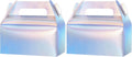 UnicoPak 60 Pack Iridescent Party Favor Bag Boxes, Goodie Favor Boxes for Treats Cookies Candies, Ideal for Theme Birthday Party, 6.5x3.5x3.5 Inches