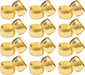 Farmlyn Creek Gold Napkin Ring Set of 12 for Weddings & Events - 1.8 x 1.8 in Zinc Metal Round - Reusable Zinc Design