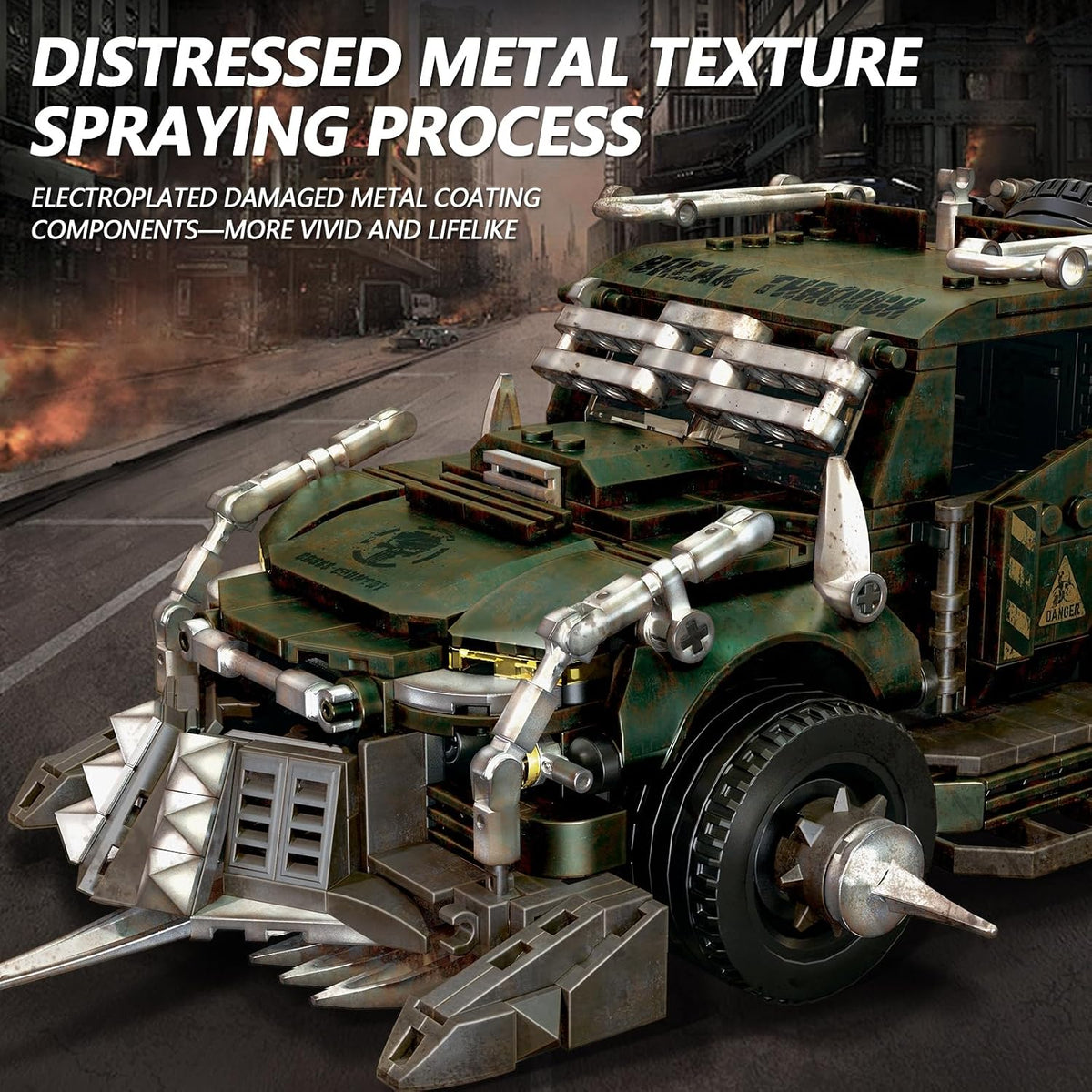 high godo technic car building blocks set for, close-up detail