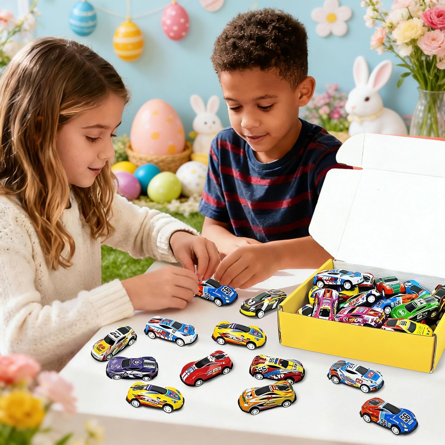 Vileafy 30 Mini Race Cars for Classroom Prizes, Party Favors for Kids 4-8 Years Old, Bulk Small Pull Back Car Toys for Treasure Box, Mini Toys Cars for Boys and Girls Goodie Bag Stuffers for Kids