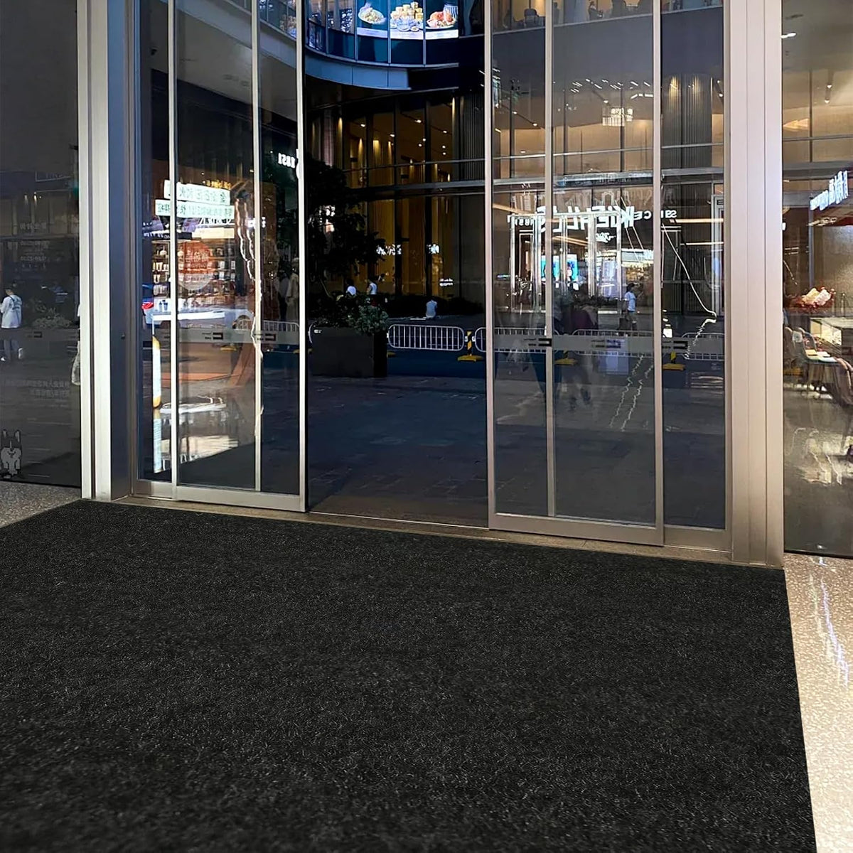 Extra Thick Black Carpet Runner 3x10 ft,Non-Slip TPR Rubber Backing 450 GSM N...