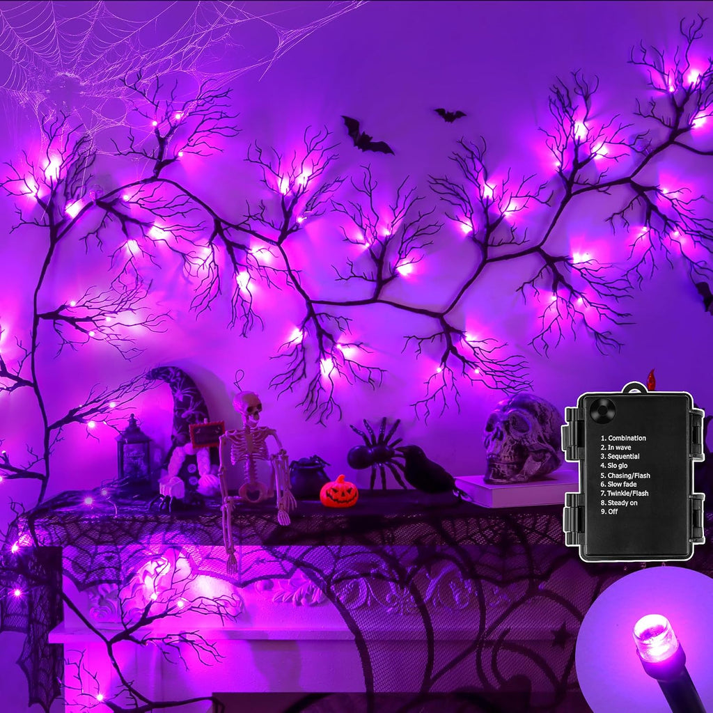 9 ft 66 led willow vine twig decor shown in use