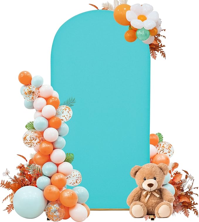 Wedding Arch Cover 6FT Arch Backdrop Cover Spandex Fitted Arch Cover for Round Top Chiara Backdrop Stand Covers for Wedding Birthday Party Baby Shower Banquet Ceremony Decoration