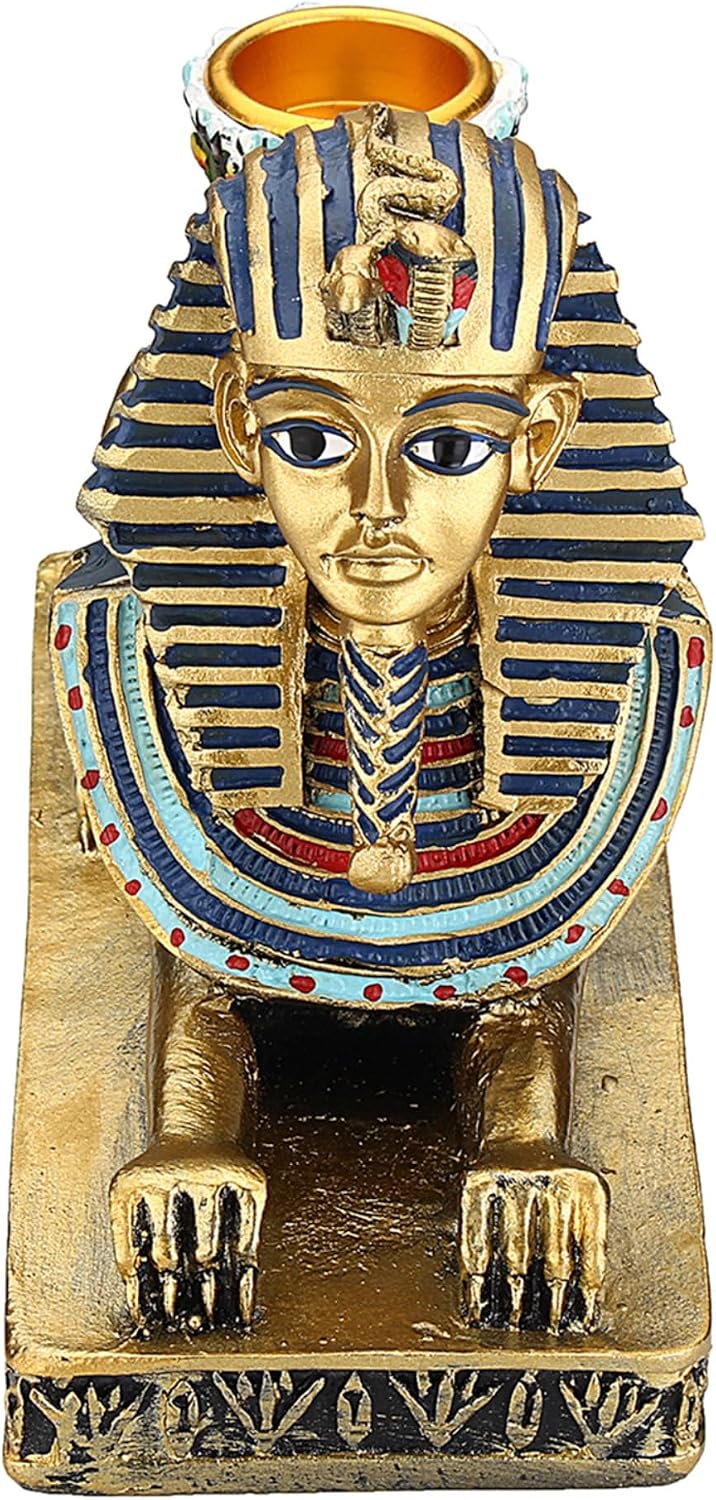 Egyptian Mythology Resin Candle Holder Anubis Goddess Sphinx Figurine (Sphinx)