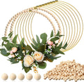 huquary 10 sets wood bead wreath 12 inch, main product view