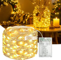 16FT 50 LED Fairy Lights Battery Operated with Timer, 8 Modes USB Mini Twinkle Light, Small String Lights for Tree Wreath Vase Bedroom DIY Holiday Wedding Decorations-Warm White