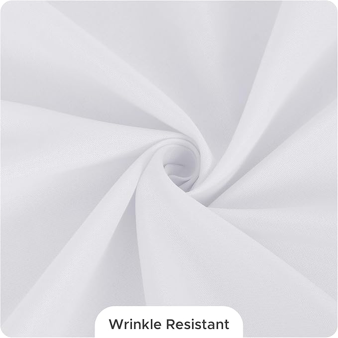 Fitable 10 Pack Rectangle Tablecloths: Stain Resistant Wrinkle Free Fabric Table Clothes, Washable Reusable Polyester Table Covers for Wedding Party Birthday Banquet Reception(White, 70x120 Inch)