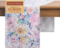 Maison d' Hermine Table Runner 100% Cotton Double Layer Table Runners 72 inches Long Decorative for Kitchen Dining Party Baby Shower Wedding Bridal Shower Spring Summer (Floral Love, 14.50" x 72")