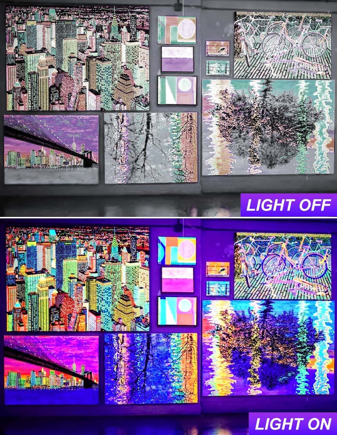 Halloween Outdoor Black Light Spotlight, LED Black Lights Waterproof Landscap...