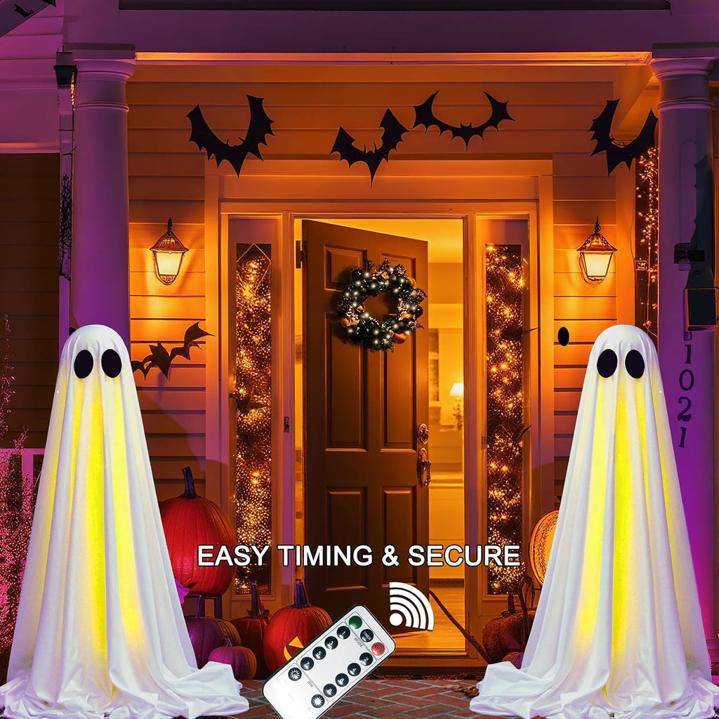 2packs halloween decorations outdoor,halloweens party decoration indoor,light up showing dimensions