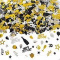 50th Birthday Confetti 50 Confetti Party for Table Metallic Foil Table Scatter Decoration Birthday Centerpieces for Party DIY Arts Crafting Supplies, Gold Black and Silver
