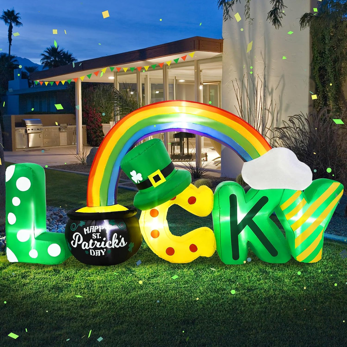 7ft long st. patrick's day inflatables outdoor decoration, main product view