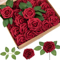 cliselda 100pcs red fake roses artificial flowers foam, main product view