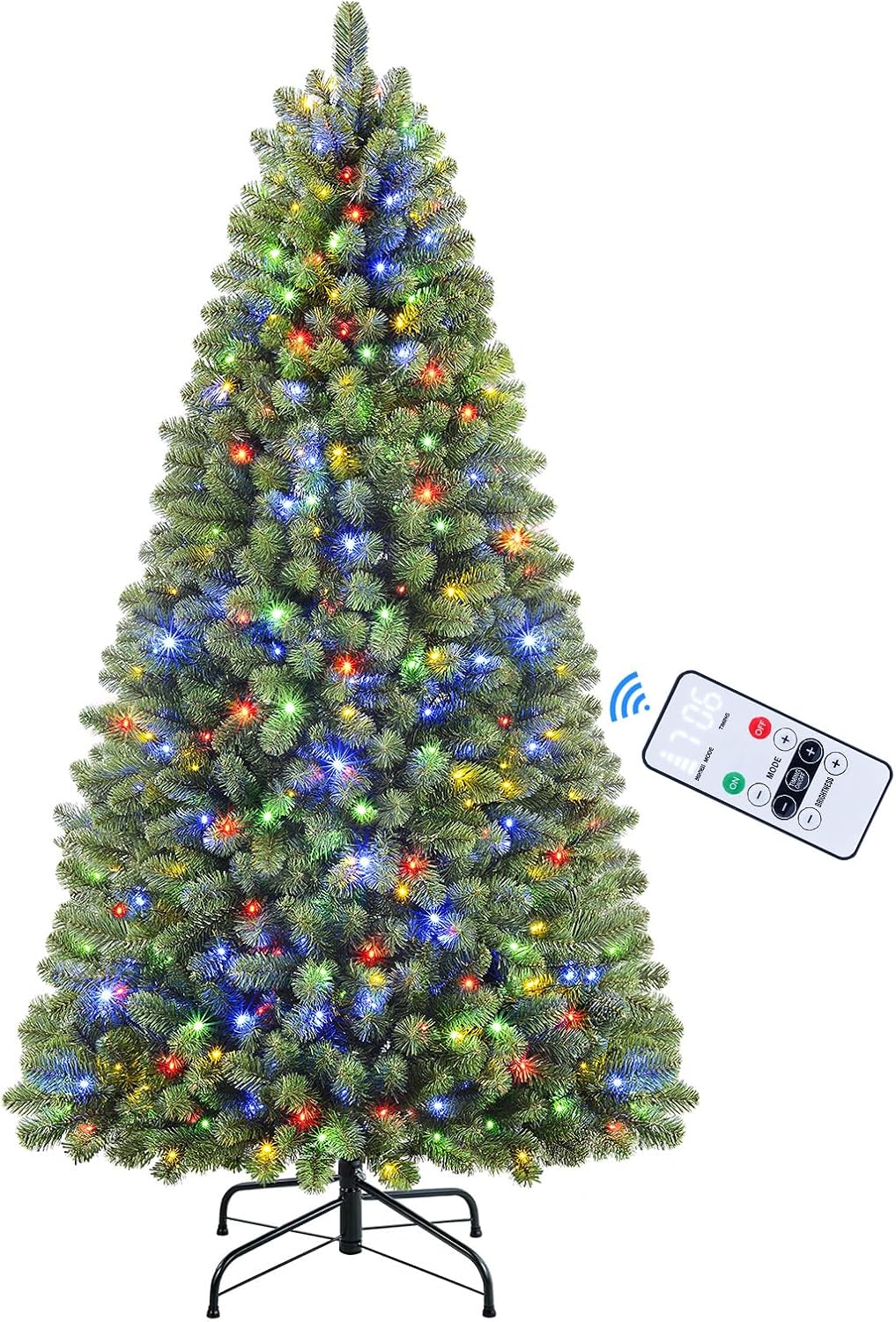 shareconn 6.5ft prelit premium artificial classic spruce christmas, main product view