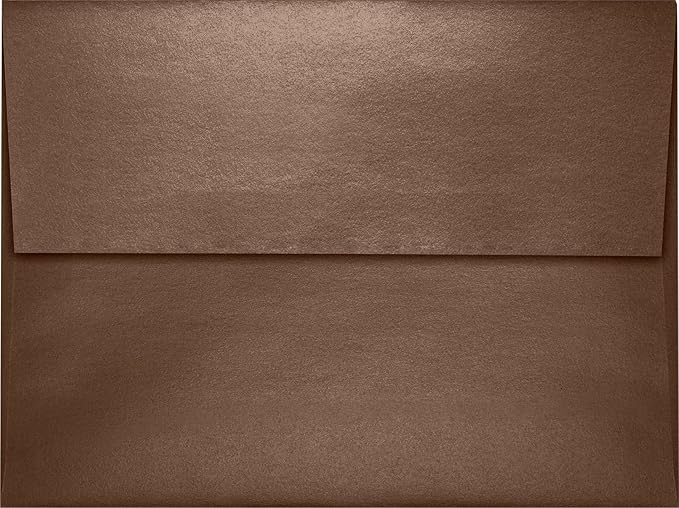 LUXPaper A7 Invitation Envelopes | Peel & Press | 5 1/4" x 7 1/4" | Bronze Metallic | 80lb. Text | 250 Qty