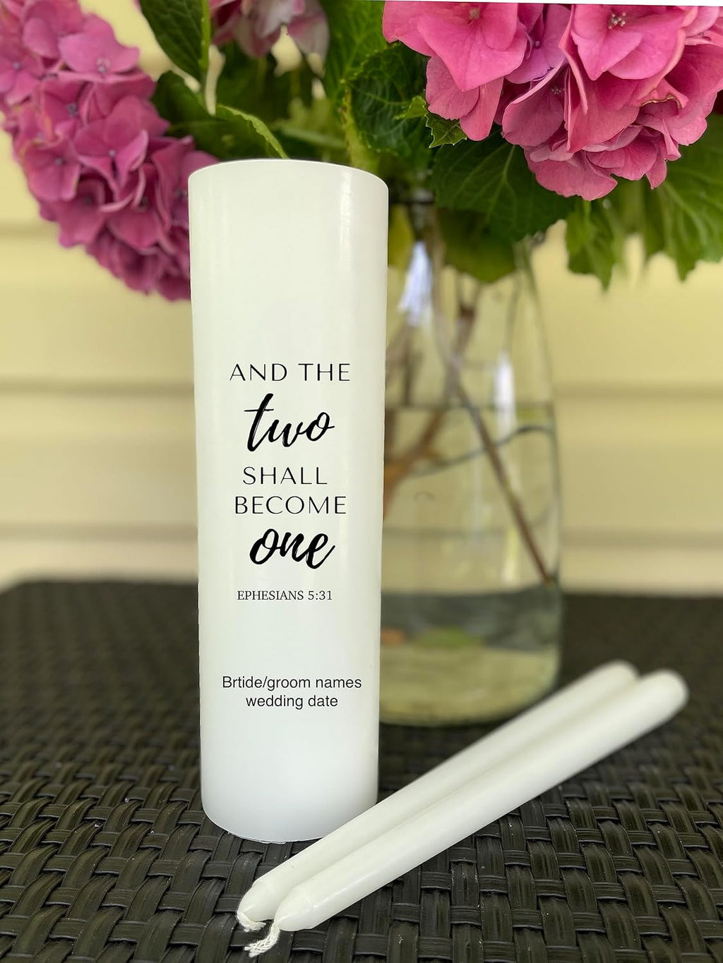 Unity Candle and The Two Shall Become One Personalized