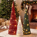 jenaai 3 pcs lighted christmas rattan table tree, main product view