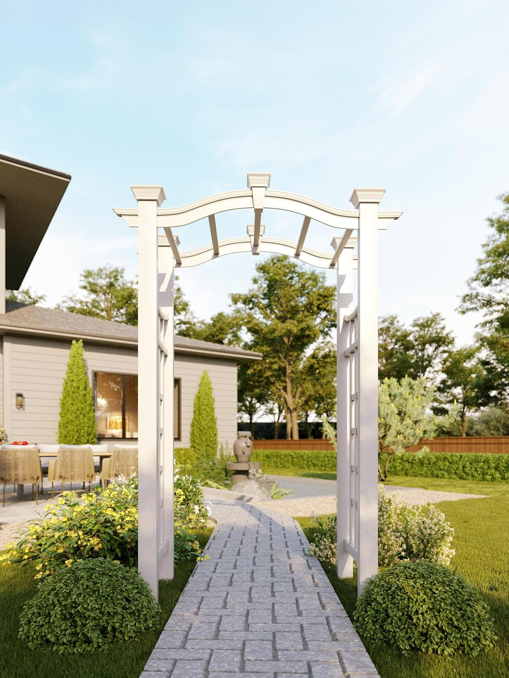 vita florence 49"w x 94"h vinyl arbor, main product view