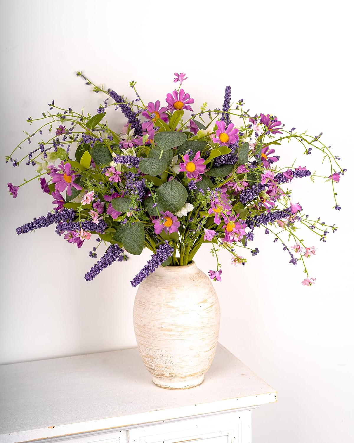 20" artificial flowers bouquet for vase indoor, 6, close-up detail