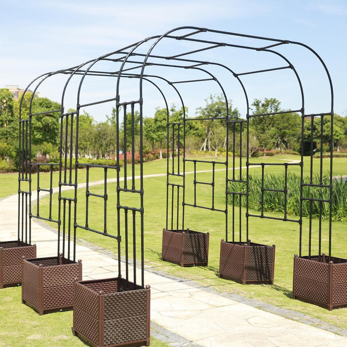 BUKLIYN Garden Arch Trellis - Garden Arch Size: 92.5in(L) * 105in(H)