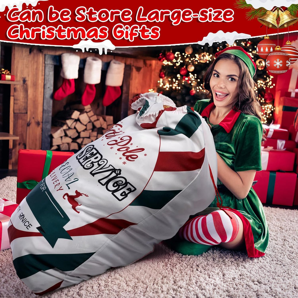 treela 56 x 36 inch jumbo christmas santa, package contents