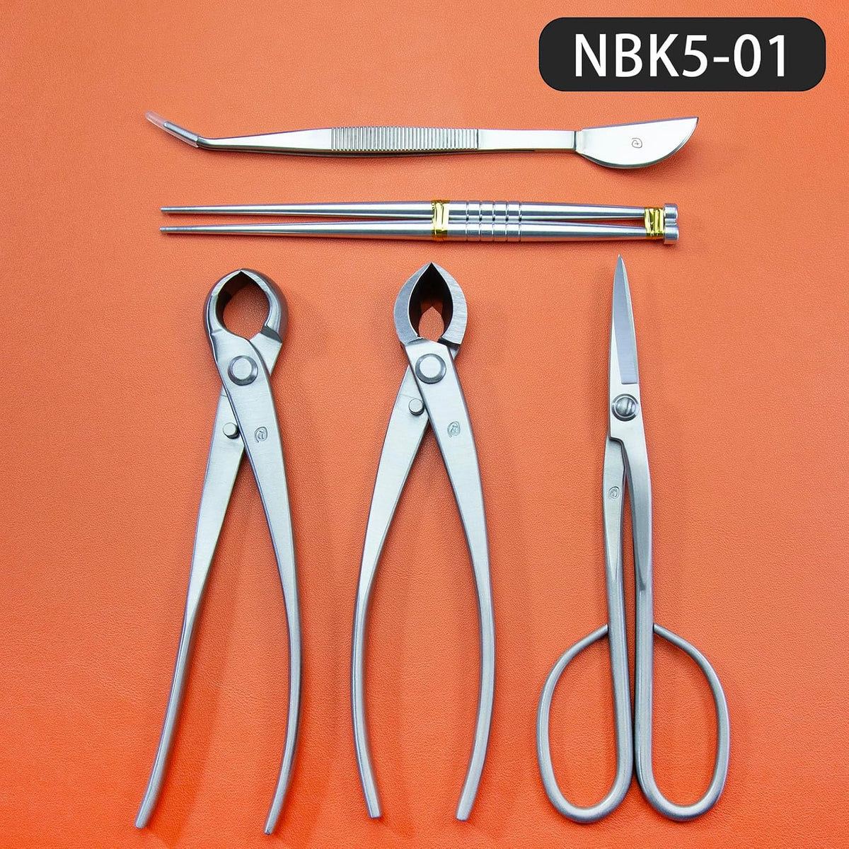 Bonsai Tools 5-Piece Alloy Steel Bonsai tool Kit In Cluding 210mm Long Handle...