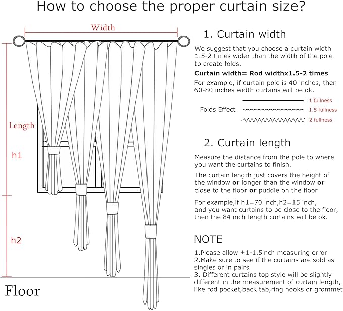 Vision Home Blue Pinch Pleated Semi Sheer Curtains Textured Light Filtering Window Curtains 84 inch for Living Room Bedroom Rayon Blended Chambray Blue Pinch Pleat Drapes with Hooks 2 Panels 40"Wx84"L