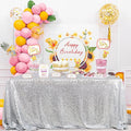 QueenDream Sequin Tablecloth 60x102 Inch Silver Tablecloth Christmas Glitter Tablecloth 6ft for Baby Shower Party Christmas Decorations