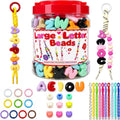 kasmena 420pcs chunky large letter beads diy keychain, main product view