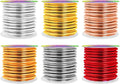Mandala Crafts 8 Gauge Anodized Aluminum Craft Wire for Jewelry Making - 120 FT Colored Flexible Silver Copper Light Gold Gray Gold Red Wire - Bendable for Bonsai Armature Crafting Sculpting