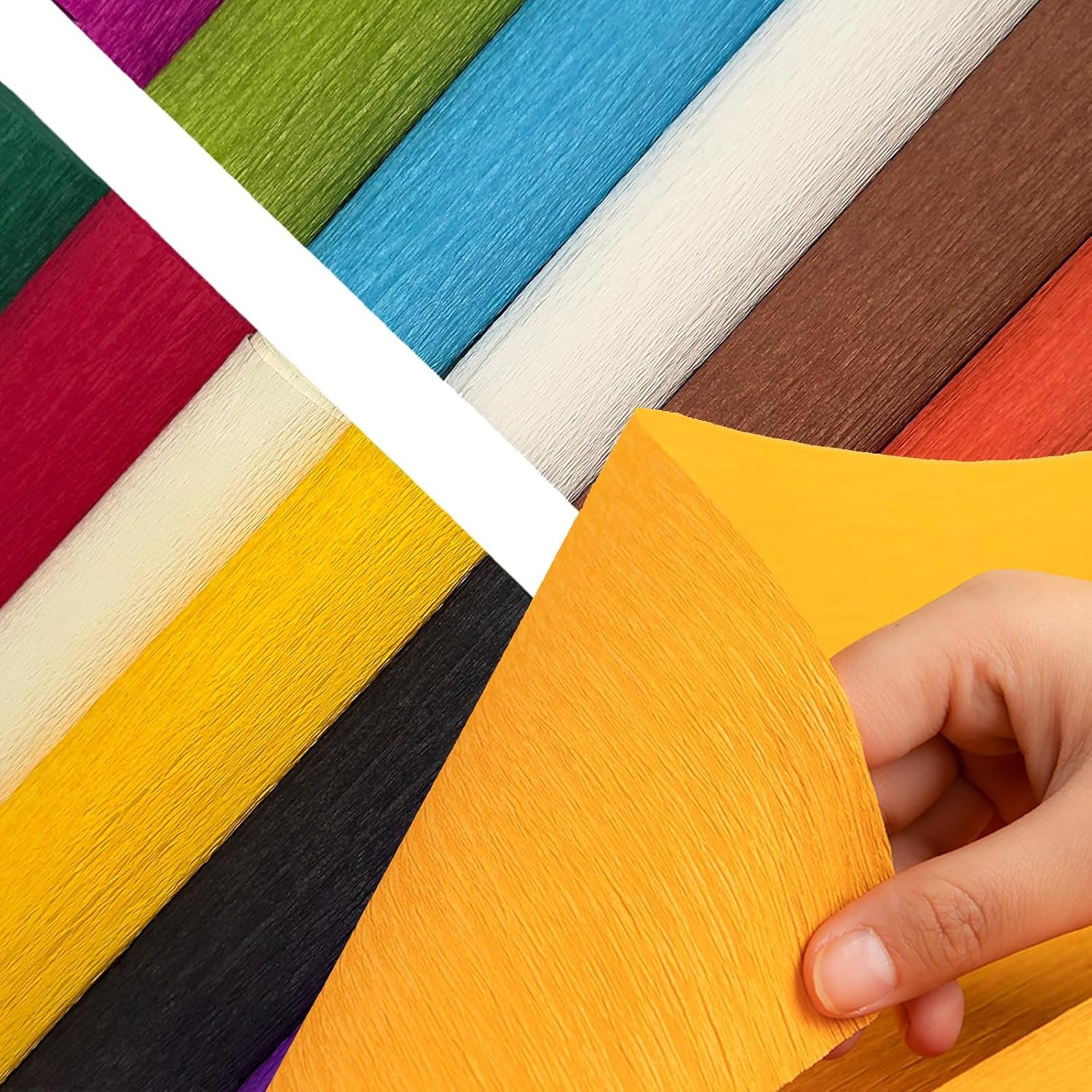 Crepe Paper Roll (9.8Inch x 8.2Ft/3Rolls), Heavy Papel Crepe Set Multi-Color, Crepe Paper for Birthday Wedding Party Decoration DIY Craft (Red)